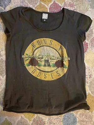 Buy Guns N Roses Top Rock Band Logo Merch Tee Vest T Shirt Ladies Size M Axl Rose • 12.95£