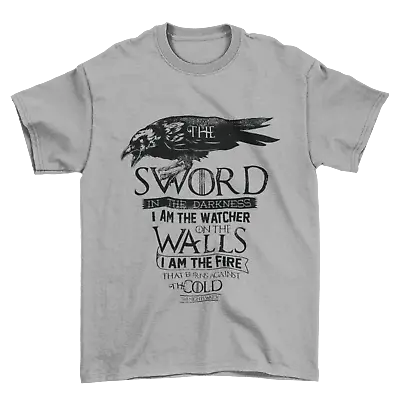 Buy I Am The Sword In The Darkness Oath T Shirt Retro Watch Nights The Thrones Game • 15.95£