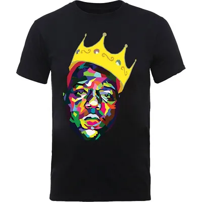 Buy The Notorious B.I.G. Multicoloured Crowned Biggie Black T-Shirt • 14.99£
