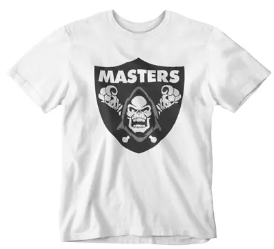 Buy Masters T-shirt  Skeletor Cartoon Badge Logo 80s Skull Funny Gift Uk • 6.99£