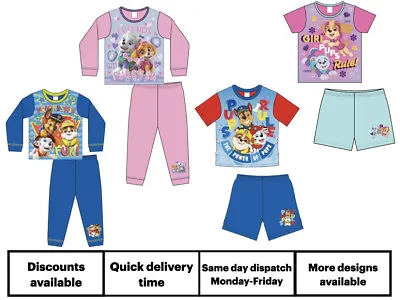 Buy Official Paw Patrol PAW Pyjamas Pjs Pajamas Girls Boys Kids Toddlers 2 3 4 5 • 5.99£