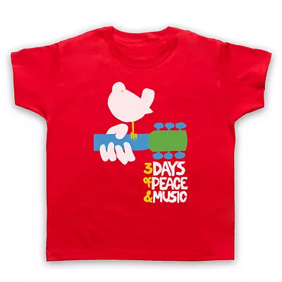 Buy Woodstock Rock Festival 3 Days Of Peace & Music Retro Kids Childs T-shirt • 15.99£