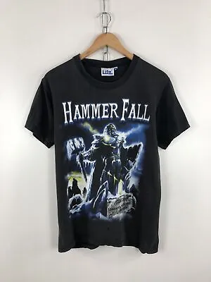 Buy Vintage HammerFall T-Shirt Chapter V Overprint Rock Tee Mens Size M • 39.18£