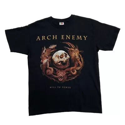 Buy ARCH ENEMY “Will To Power Tour 2018” Melodic Death Metal Band T-Shirt Medium • 16£