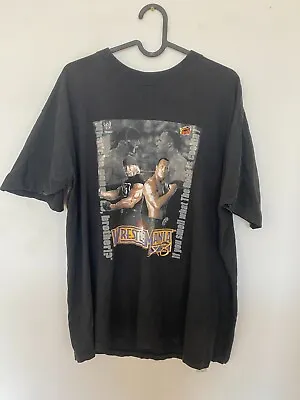Buy Vintage 2002 Wwf Wwe Wrestlemania X8 The Rock Vs Hulk Hogan Wrestling T-shirt M • 89.99£