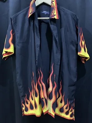 Buy DukeJeans Flamed/Fire Style Shirt - Large - In Great Condition • 29.99£