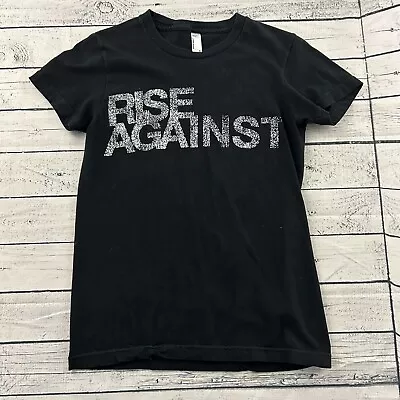 Buy Rise Against Band Tour Short Sleeve American Apparel T Shirt Womens Medium Black • 13.60£