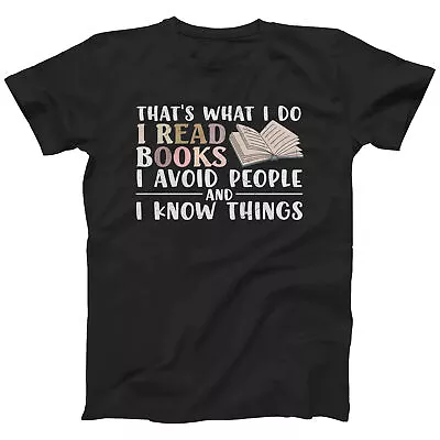 Buy Thats What I Do Read Books Avoid People T-shirt Funny Book Lovers Tee (S-5XL) • 12.99£