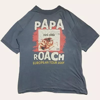 Buy Vintage Papa Roach Come To Papa  2001 Tour  Band T Shirt Size XL • 69£