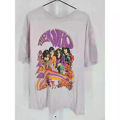 Buy The WHO Rock Band T-shirt Lavender Graphic Tee Rainbow Psychedelic Colors L/XL • 17.73£