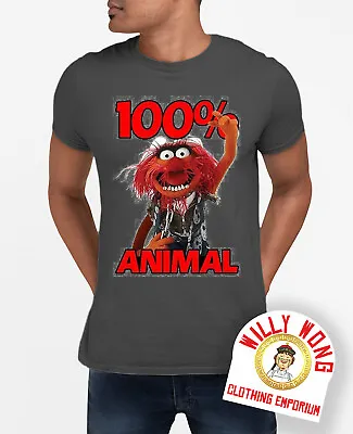 Buy Animal 100% T-Shirt Movie Retro Classic Original Sci Fi Music Muppet • 11.39£
