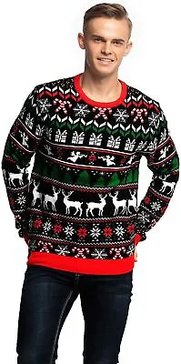 Buy Men‘s Ugly Christmas Sweater Unisex Women`s Funny Novelty Fairisle Pullover...  • 50.19£