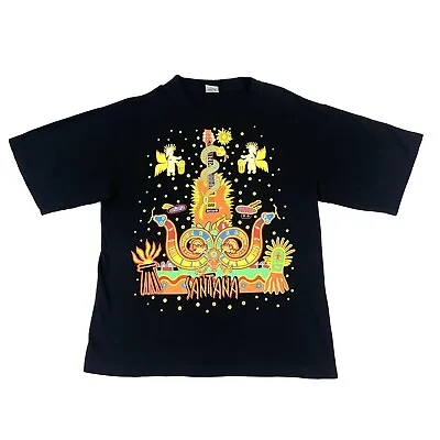 Buy Rare Vintage Carlos Santana Australian Print Heaven Smiles Tshirt Size XL • 94.78£
