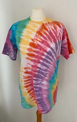 Buy Tie Dye T-shirt Rainbow Tee Small Summer Holiday Beach Hippie Festival Bargain 2 • 4.99£