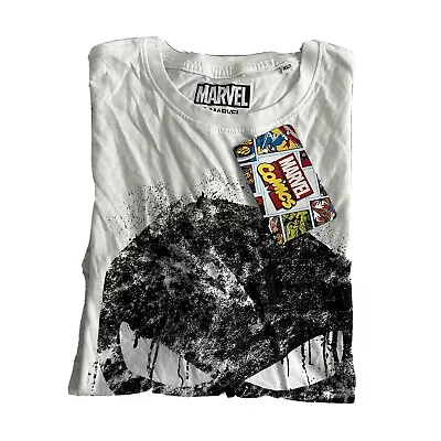 Buy Marvel Men's Avengers Punisher Skull T Shirt, White (White White), XL UK • 12.99£