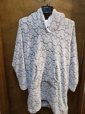 Buy Disney Mickey Mouse Robe Lounge Hoodie PJ Pajamas Fleece Plush Comfy Large • 13.75£