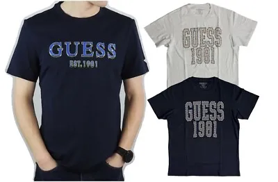 Buy GUESS 1981 Men's T-Shirt Stitched Crew Neck Short Sleeve Soft Cotton Tee XS - XL • 15.29£