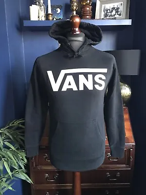 Buy Vans Skater Old Skool Hoodie Spell Out Logo - Size Xs - PTP 20” Black • 11.99£