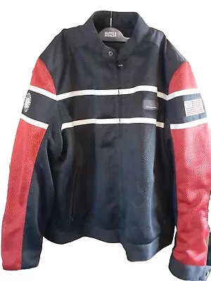 Buy Indian Motorcycle Mesh Summer Jacket With Wind Resistant Lining. Black And Red  • 150£