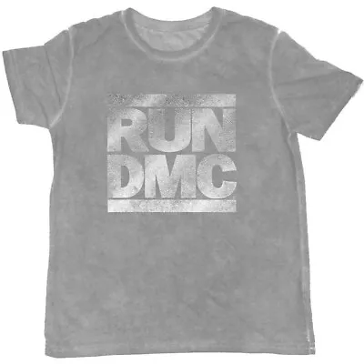 Buy Run Dmc Unisex T-shirt Logo (foiled) Licenced Official Merch Grey New Size Large • 14.79£