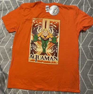 Buy Classic 60’s 70’s Orange Aquaman T Shirt Size: XL DC Comics Originals • 5£