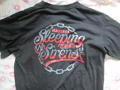 Buy Sleeping With Sirens Madness Band T-Shirt Size M Black And Red (emo/alternative) • 3.11£