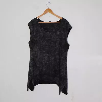 Buy Rock & Republic Apparel Women Cotton Blend Tunic Top Sleeveless Draped Size 1x • 18.36£
