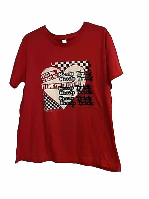 Buy Cheap Trick I Want You To Love Me T Shirt Used Red Large Cotton Short Sleeve • 10£