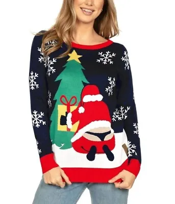 Buy Tipsy Elves Women's Medium Funny Humor SANTA IN A THONG Ugly Christmas Sweater • 15.63£