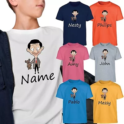 Buy Personalised T-Shirt Mr Bean Kids & Adult Tops Funny Cartoon - Custom Name Gift • 7.99£