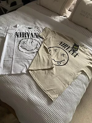 Buy New Look Nirvana Cotton T Shirts X 2 Brand New • 20£