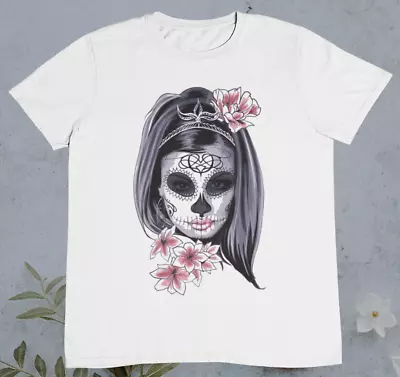 Buy Día De Muertos T Shirt - Day Of The Dead - Halloween - %100 Premium Cotton • 12.95£