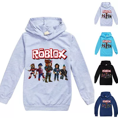 Buy Roblox Game Print Kid Hoodie Gaming Gamer Hooded Sweatshirt Boy Girl Clothes New • 7.69£