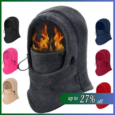 Buy Thermal Fleece Balaclava Scarf Winter Ski Face Neck Mask Warmer Snood Hood Hat • 4.13£