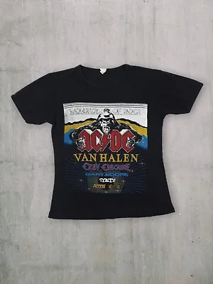 Buy ULTRA RARE 1984 MONSTERS OF ROCK WORLD TOUR PROMO GRAPHIC T SHIRT (M Size ?) • 121.21£