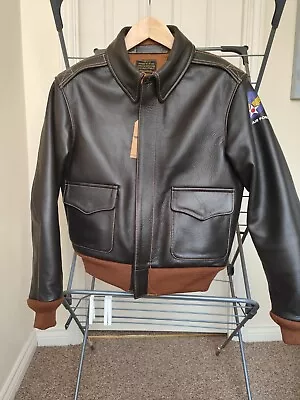 Buy A2 Flight Jacket Size 40 Five Star Leather • 219£