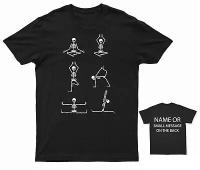 Buy Skeleton Yoga Poses Graphic T-Shirt | Unique Adult Fitness & Wellness Tee • 14.95£