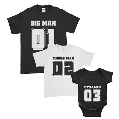 Buy Big Man Little Man Matching T-Shirt For Fathers Day Daddy Son Baby Kid Tops • 10.95£