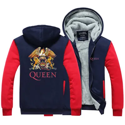 Buy Queen Freddie Mercury Hoodie Winter Fleece Coat Thicken Warm Jacket Sweatshirt • 39.59£