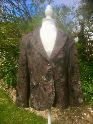 Buy Women's Stylish & Elegant Size 16 FLORAL Wool Blend Lined Jacket. 'BERKERTEX' • 12£
