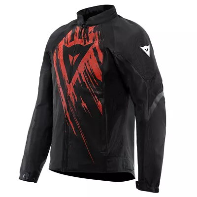 Buy Dainese Herosphere Textile Mesh Summer Motorcycle Jacket Black Red Tarmac • 180.45£