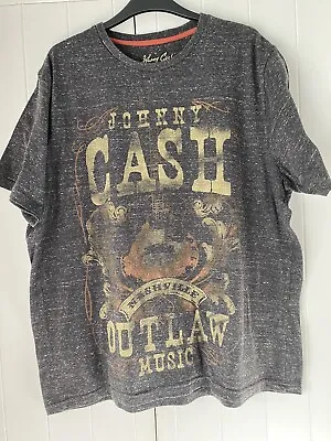Buy Johnny Cash Outlaw Music Nashville Grey T-Shirt - OFFICIAL Merch 2016 Size XXL • 9.99£