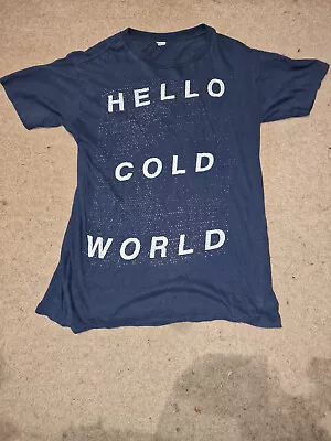 Buy Paramore Hello Cold World T-shirt Navy Mens Size M RARE! • 35£