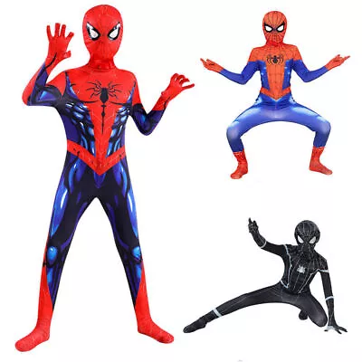 Buy Kid's Boys Cosplay Spiderman Fancy Dress Party Costume Jumpsuit Clothes Age 3-9 • 9.49£