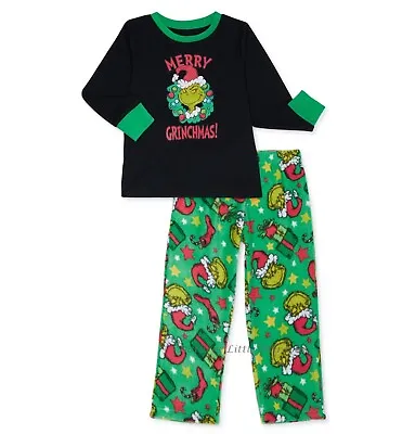 Buy The Grinch Pajamas Size 6-16 Boys Girl Christmas Dr Seuss Shirt Pants Set FAMILY • 26.01£