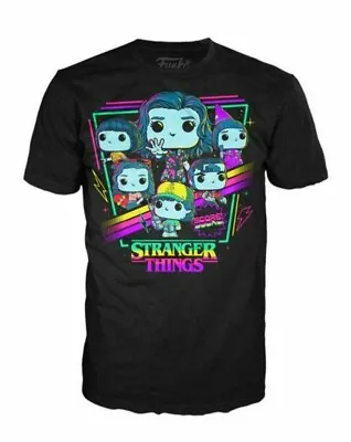 Buy Stranger Things Arcade Boxed T-Shirt 2XL Blacklight Limited Ed Funko In-Hand • 17.09£