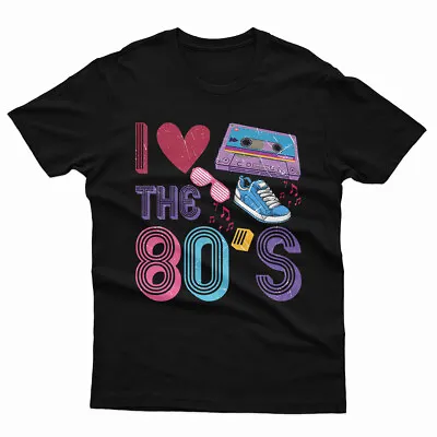 Buy Cassette Tape Retro I Love The 80S Party Vintage Party Unisex T Shirt #P1#Or#A • 9.99£