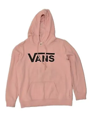 Buy VANS Womens Graphic Hoodie Jumper UK 10 Small Pink Cotton AN19 • 17.45£