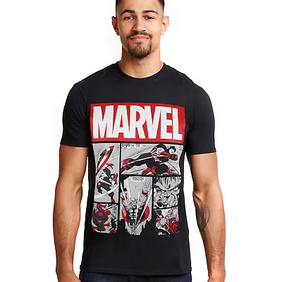 Buy Official Mens Marvel Comics Heroes T-shirt Black S-XXL • 13.99£