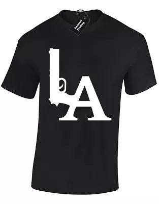 Buy La Gun Design Mens T Shirt Cool Los Angeles Compton Rap Hip Hop Top Swag S - 5xl • 8.99£
